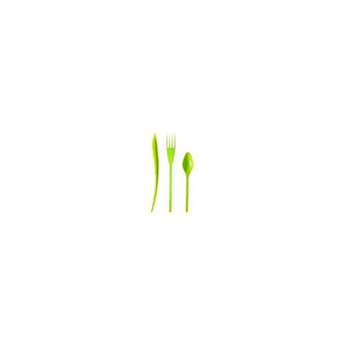 30 Couverts En Plastique Vert Anis - Premium Taille Unique
