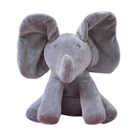 Elephant En Peluche Musique Electrique Elephant Pour Cache Cache Jouet Pour Bebe Gris Rakuten
