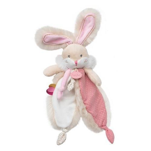 Babynat - Doudou Papuche Lapin Beige Et Rose Bn0385