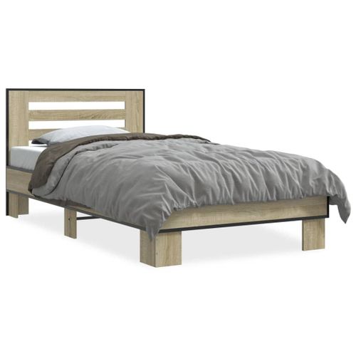 Vidaxl Cadre De Lit Sans Matelas Chêne Sonoma 100x200 Cm