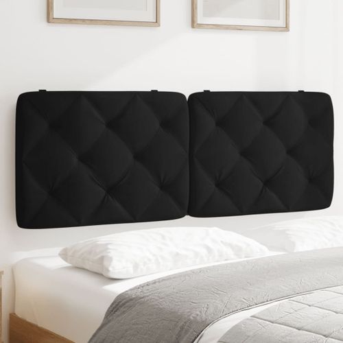 Vidaxl Coussin De Tête De Lit Noir 140 Cm Velours