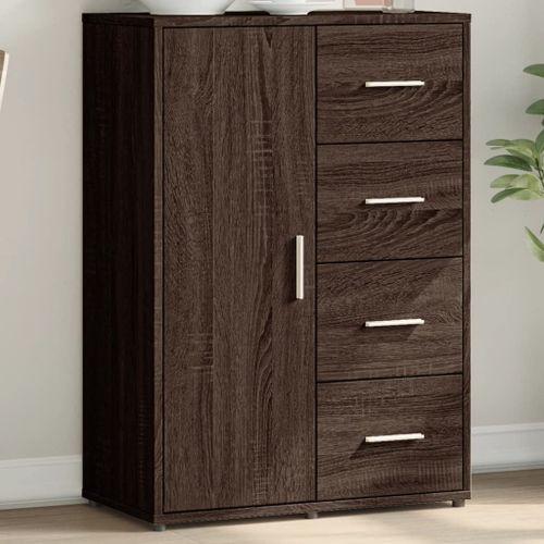 Vidaxl Buffet Chêne Marron 60x31x84 Cm Bois D'ingénierie