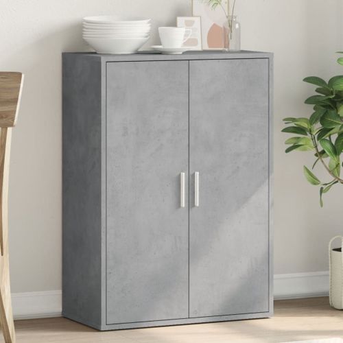 Vidaxl Buffet Gris Béton 60x31x84 Cm Bois D'ingénierie