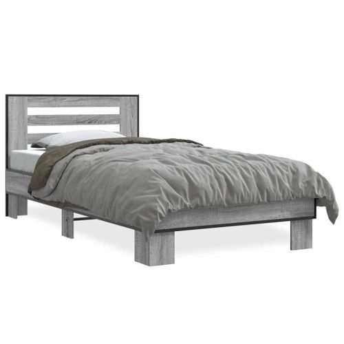 Vidaxl Cadre De Lit Sans Matelas Sonoma Gris 90x200 Cm