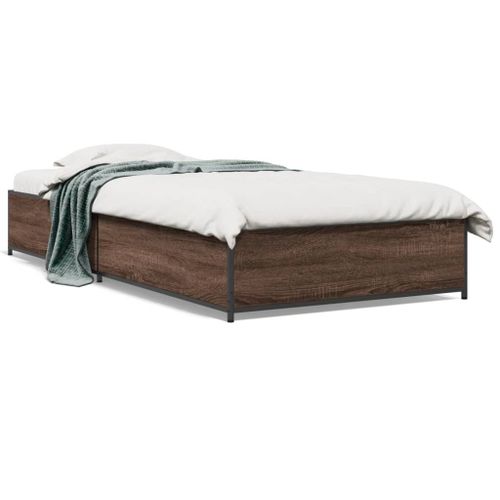 Vidaxl Cadre De Lit Sans Matelas Chêne Marron 100x200 Cm
