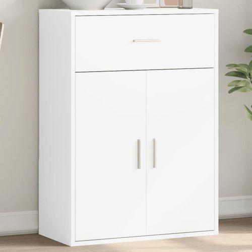 Vidaxl Buffet Blanc 60x30x84 Cm Bois D'ingénierie