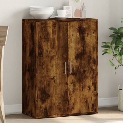 Vidaxl Buffet Chêne Fumé 60x31x84 Cm Bois D'ingénierie