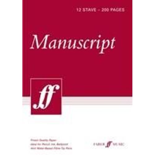 200-Page A4 Manuscript Pad, 12-Stave