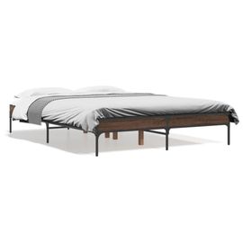 Vidaxl Cadre De Lit Sans Matelas Chêne Marron 140x190 Cm