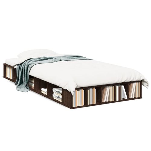 Vidaxl Cadre De Lit Sans Matelas Chêne Marron 100x200 Cm