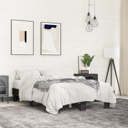 Vidaxl Cadre De Lit Sans Matelas Noir 120x190 Cm