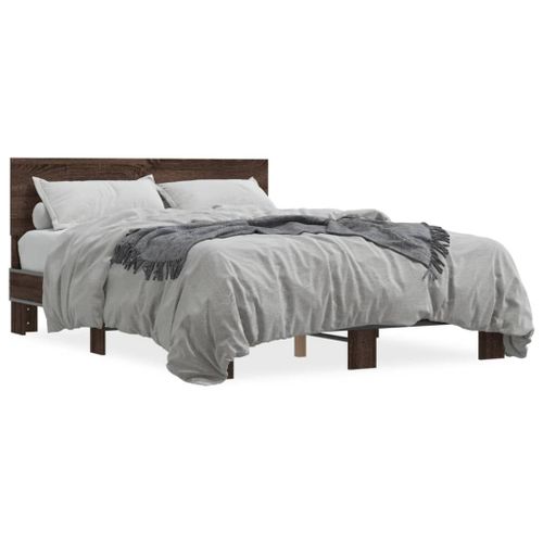 Vidaxl Cadre De Lit Sans Matelas Chêne Marron 120x190 Cm