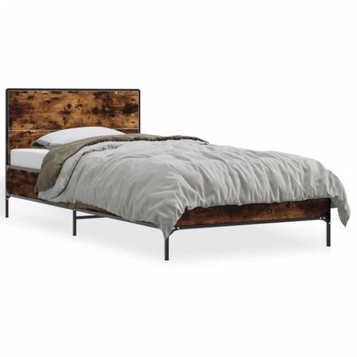 Vidaxl Cadre De Lit Sans Matelas Chêne Fumé 100x200 Cm