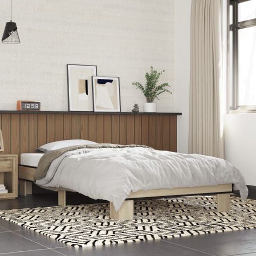 Vidaxl Cadre De Lit Sans Matelas Chêne Sonoma 90x200 Cm