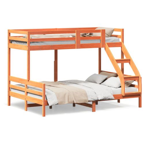 Vidaxl Lit Superposé Sans Matelas 80x200/140x200 Cm Bois Massif