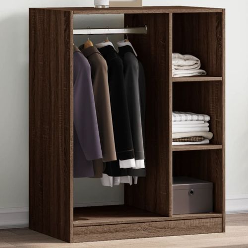 Vidaxl Garde-Robe Chêne Marron 77x48x102 Cm Bois D'ingénierie