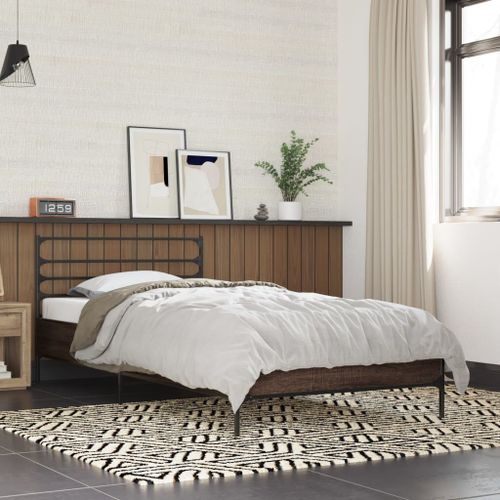 Vidaxl Cadre De Lit Sans Matelas Chêne Marron 90x200 Cm