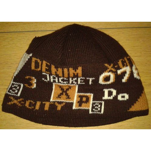 Bonnet Denim Jacket Acrylique Adulte/Adolescent 25cm À Plat