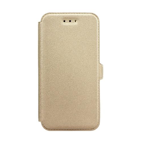 Etui Folio Rabat Porte Carte Pour Htc U Ultra De Couleur Or Gold