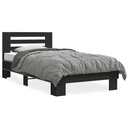 Vidaxl Cadre De Lit Sans Matelas Noir 100x200 Cm