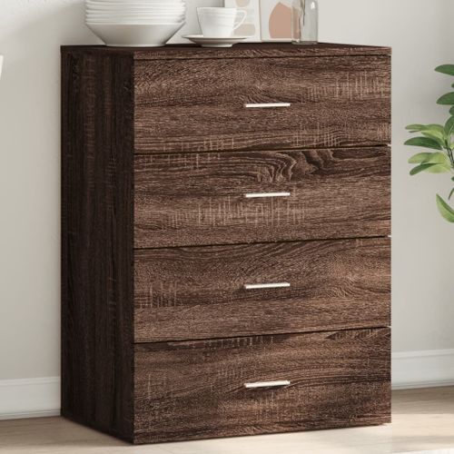 Vidaxl Buffet Chêne Marron 60x39x80 Cm Bois D'ingénierie