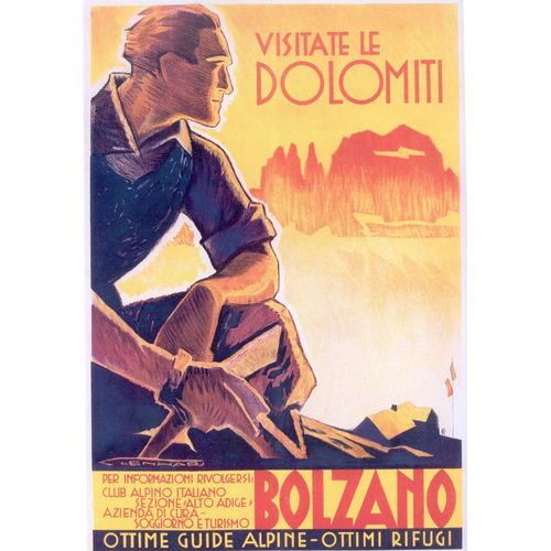 Affiche Bolzàno Dolomites