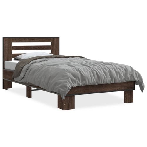 Vidaxl Cadre De Lit Sans Matelas Chêne Marron 100x200 Cm