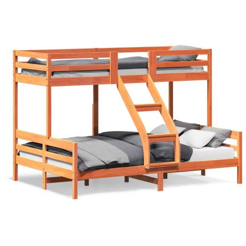 Vidaxl Lit Superposé Sans Matelas 90x200/140x200 Cm Bois Massif