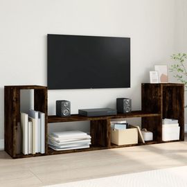 Vidaxl Meubles Tv 2 Pcs Chêne Fumé 75x30x50 Cm Bois D'ingénierie