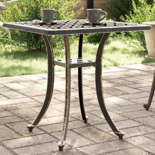 Vidaxl Table De Jardin Bronze 53x53x53 Cm Aluminium Coulé