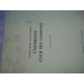 Compte Rendu De La Journée Université Cour Des Comptes Décembre 1975