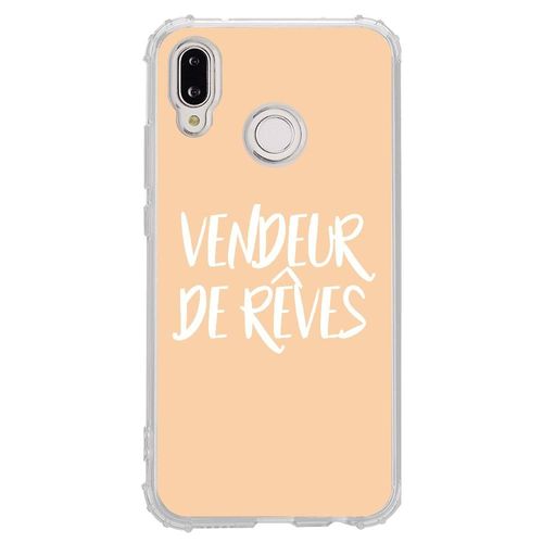 Coque Souple Pour Huawei P20 Lite Avec Impression Motifs Vendeur De Rêves Beige