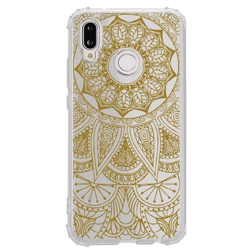 Coque Souple Pour Huawei P20 Lite Avec Impression Motifs Mandala Gold