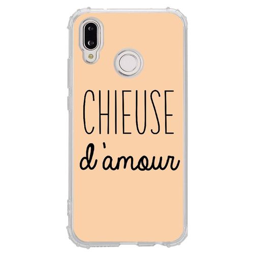 Coque Souple Pour Huawei P20 Lite Avec Impression Motifs Chieuse D'amour Beige