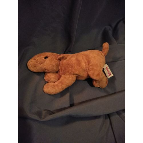 Doudou Peluche Hippopotame Tapir Marron Billes Nicotoy