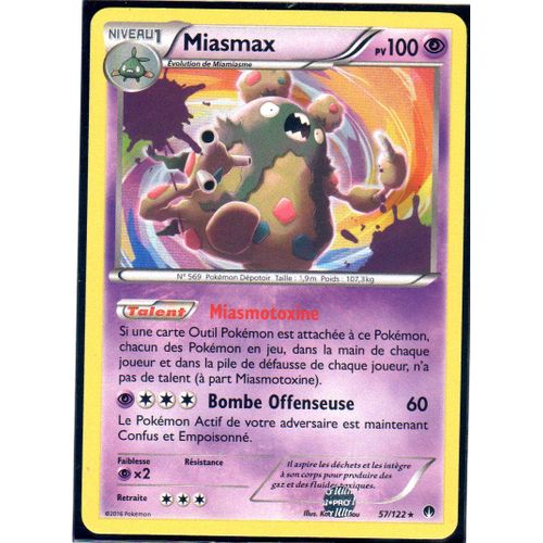 Carte Pokemon Francaise Miasmax Holo 57/122 Rupture Turbo