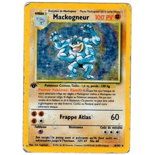 Carte Pokemon Mackogneur 8/102 Edition 1