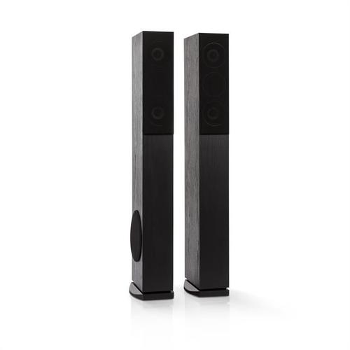 auna Line 4707 Pack enceintes colonnes HiFi système 4 voies 2x 200W RMS - noir