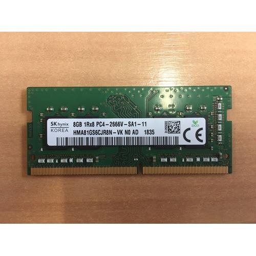 SK hynix 8GB 1Rx8 PC4-2666V DDR4 2666MHz Laptop RAM 1.2v HMA81GS6CJR8N-VK