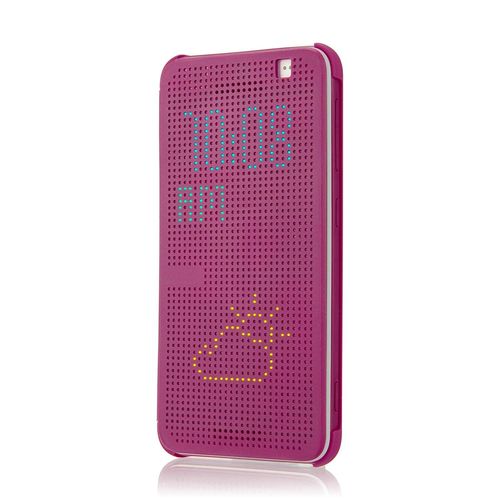 Etui Folio A Rabat Htc One A9 Dot View Violet Cover Eco-Cuir (Pu)