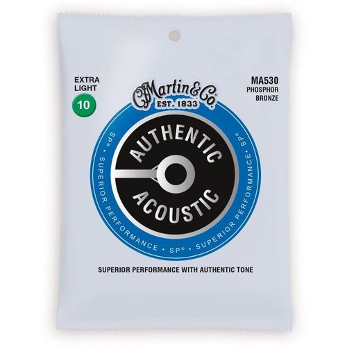 Martin Ma530 - Jeu De Cordes Guitare Acoustique - Authentic Sp Phosphore Bronze - Extra Light 10-47