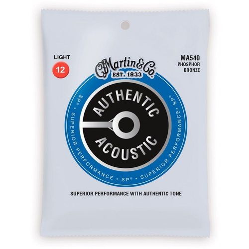 Martin Ma540 - Jeu De Cordes Guitare Acoustique - Authentic Sp Phosphore Bronze - Light 12-54