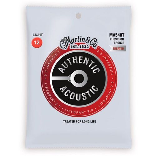 Martin Ma540t - Jeu De Cordes Guitare Acoustique - Authentic Treated Phosphore Bronze - Light 12-54