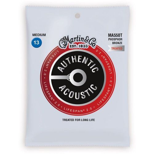 Martin Ma550t - Jeu De Cordes Guitare Acoustique - Authentic Treated Phosphore Bronze - Medium 13-56