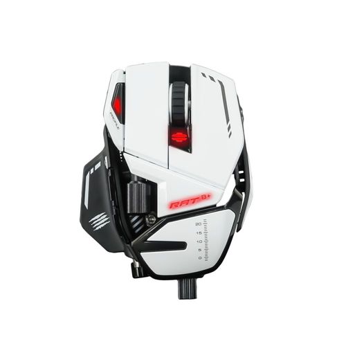Mad Catz R.A.T.8+ - Souris - optique - 11 boutons - filaire - USB - blanc