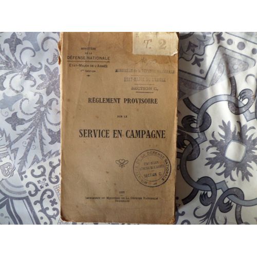 Reglement Provisoire Sur Le Service En Campagne