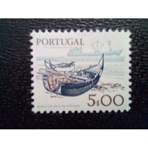 Timbre Portugal Yt 1369 Bateaux De Pêche Thon Et Chalutier Moderne 1978
