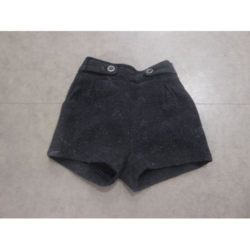 Short En Tissu Noir "Étoiles" Zara - 12 Mois
