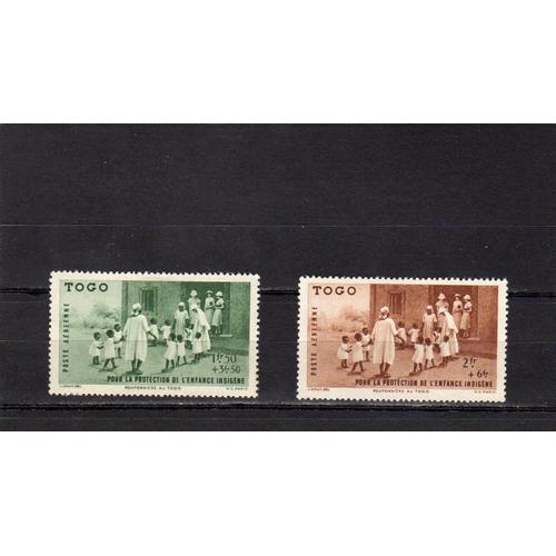 Timbres De Poste Aérienne Du Togo (Au Profit De LUvre De Protection De LEnfance Indigène)