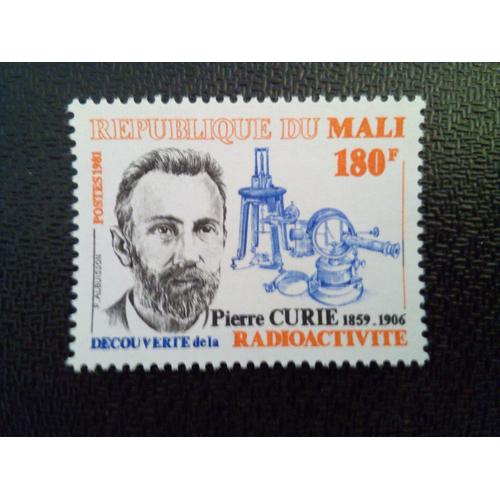 Timbre Mali Yt 428 75ème Anniversaire De La Mort Du Physicien Pierre Curie 1981